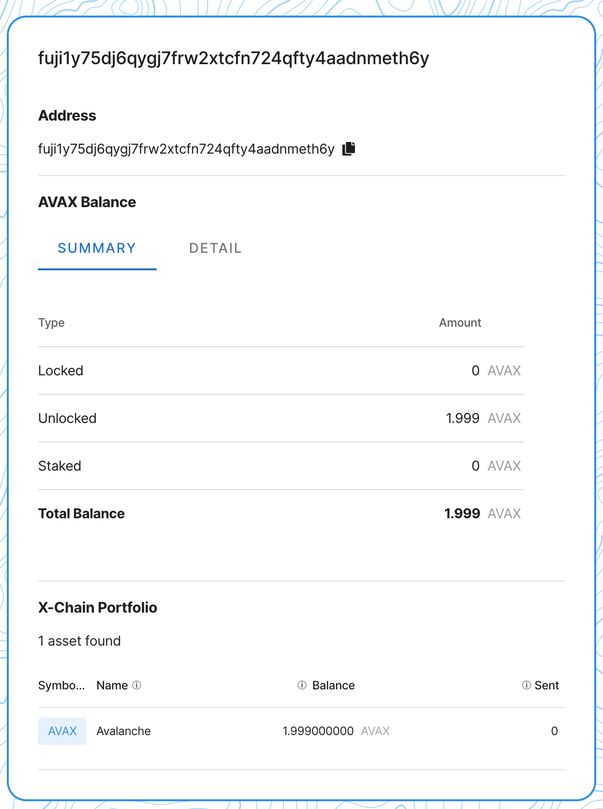 2nd derived address balance