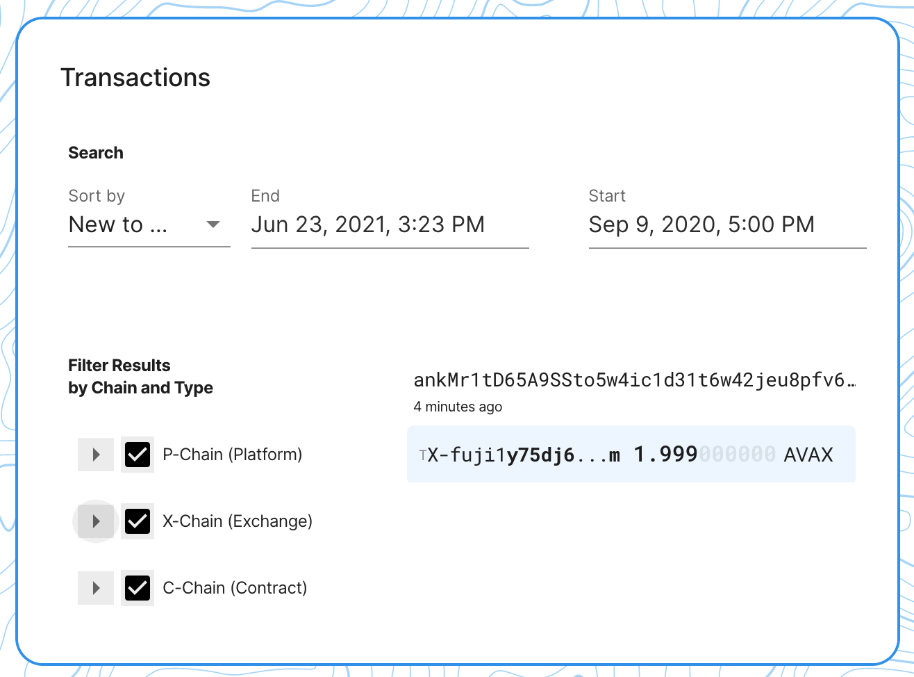 2nd derived address transactions