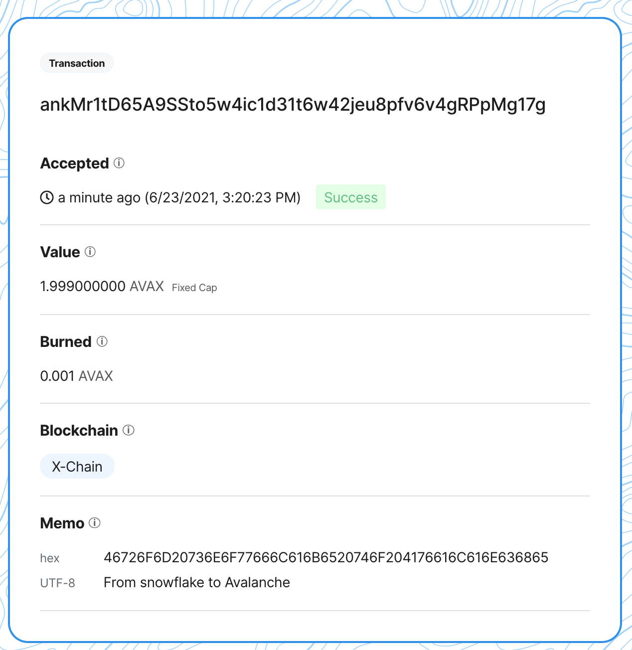 Transaction details