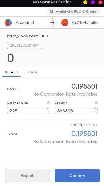 Start auction